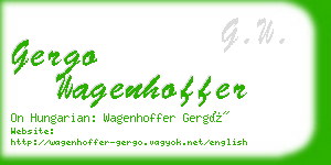 gergo wagenhoffer business card